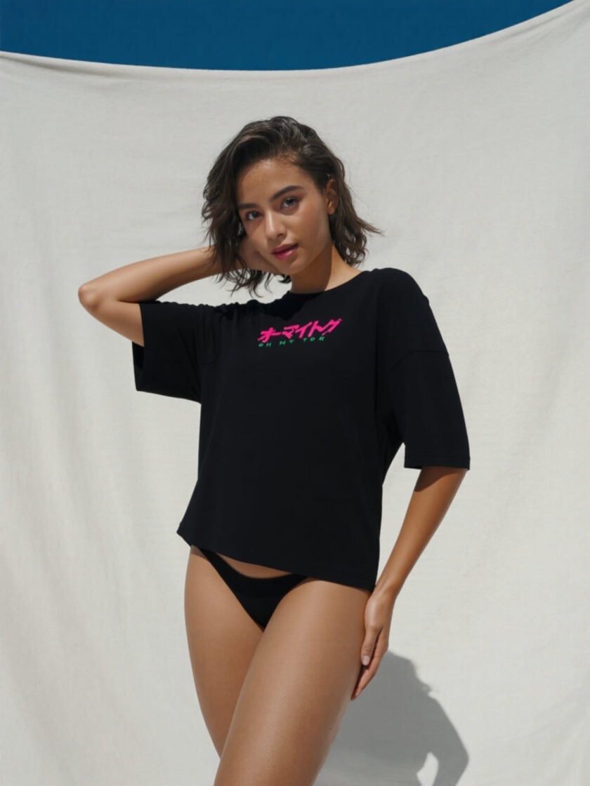 Skull Bottle Oversized Tee - Image 4