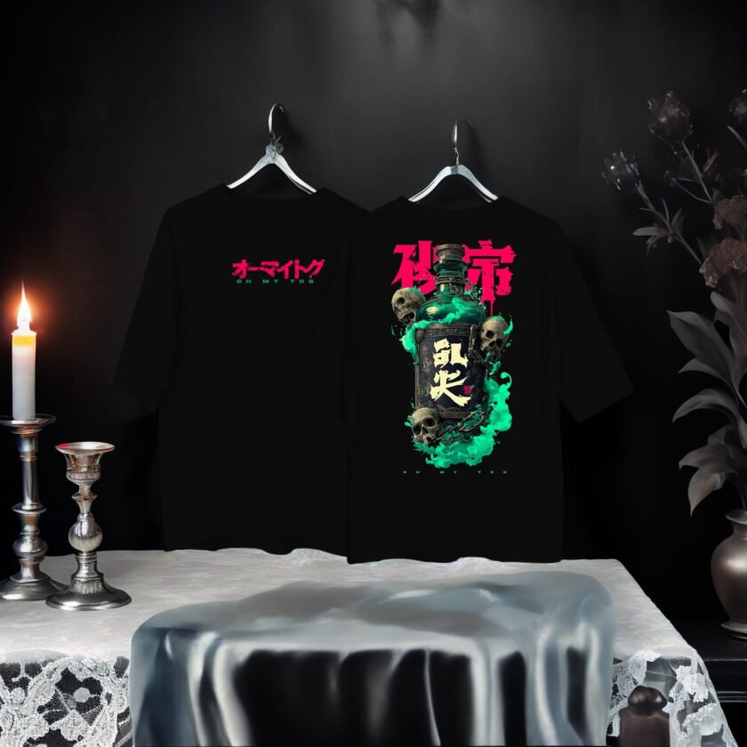 Skull Bottle Oversized Tee - Image 5