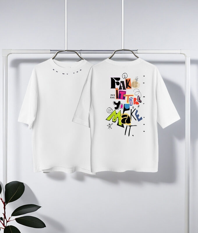 Fake It Till You Make it Oversized Tee