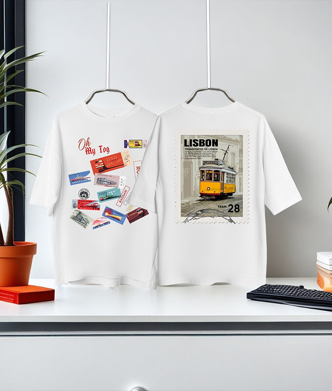 Tram Tickets Oversized Tee