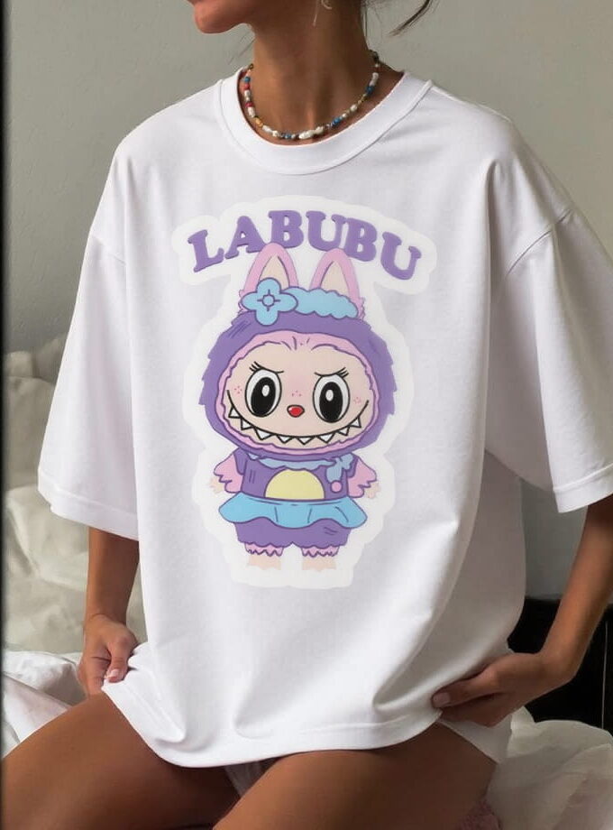 Purple Labubu Oversized Tee