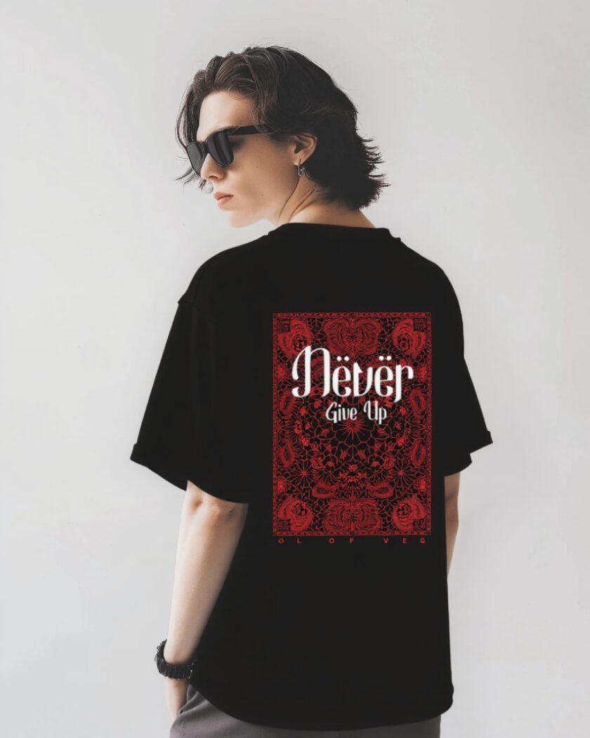 Never Give Up Oversized Tee - Image 4