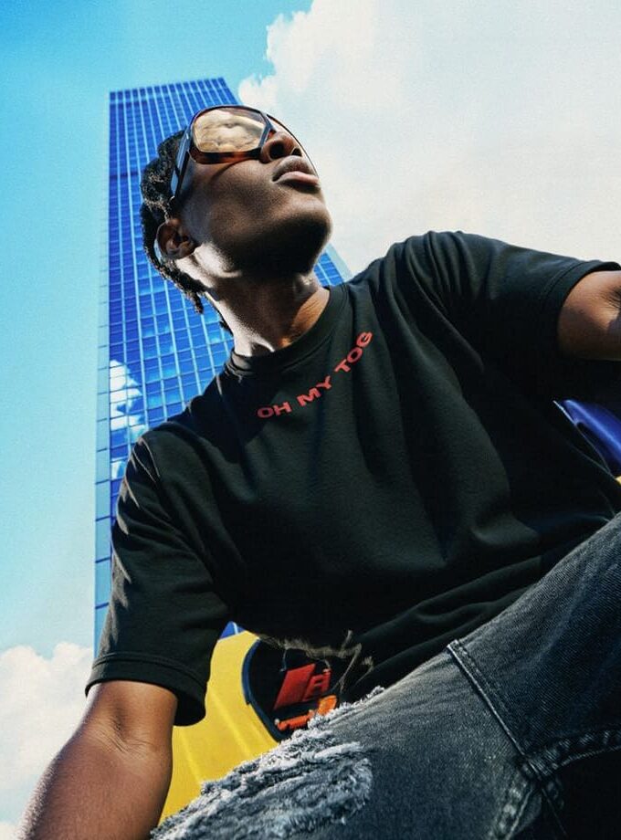 Red Strip Oversized Tee