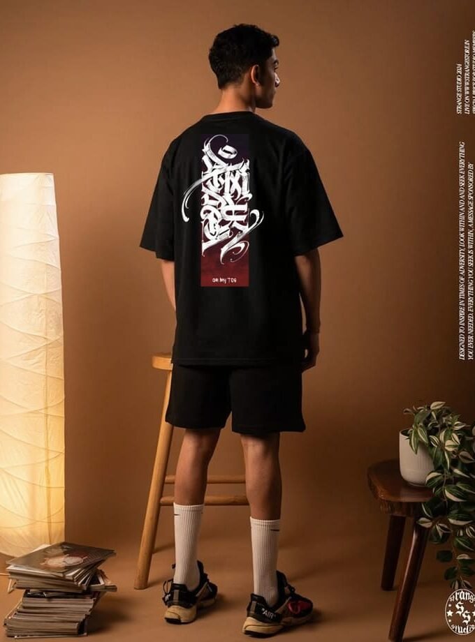Red Strip Oversized Tee