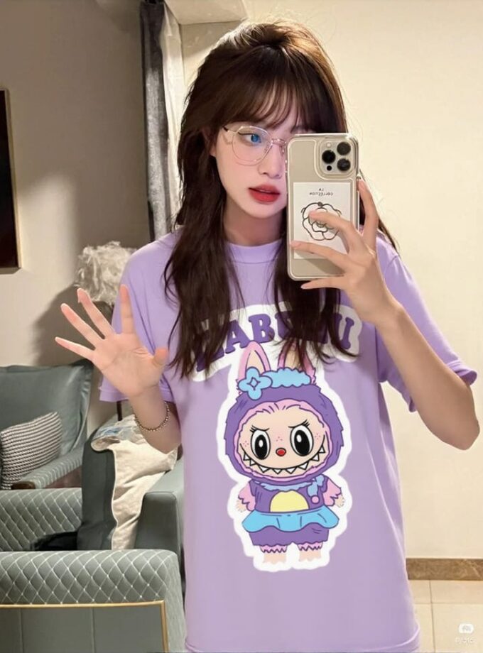 Purple Labubu Oversized Tee