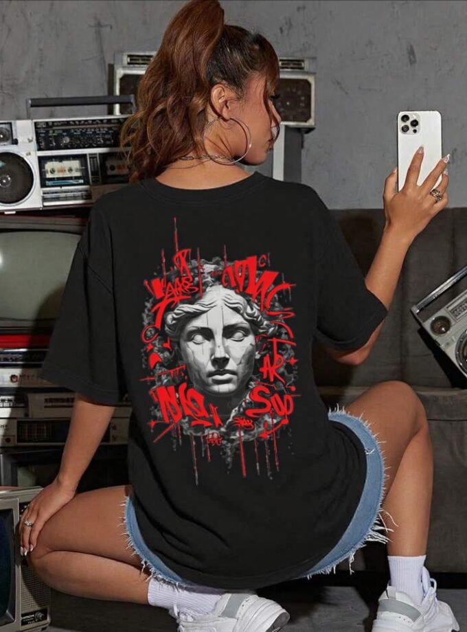 Ancient Statue Face Oversized Tee
