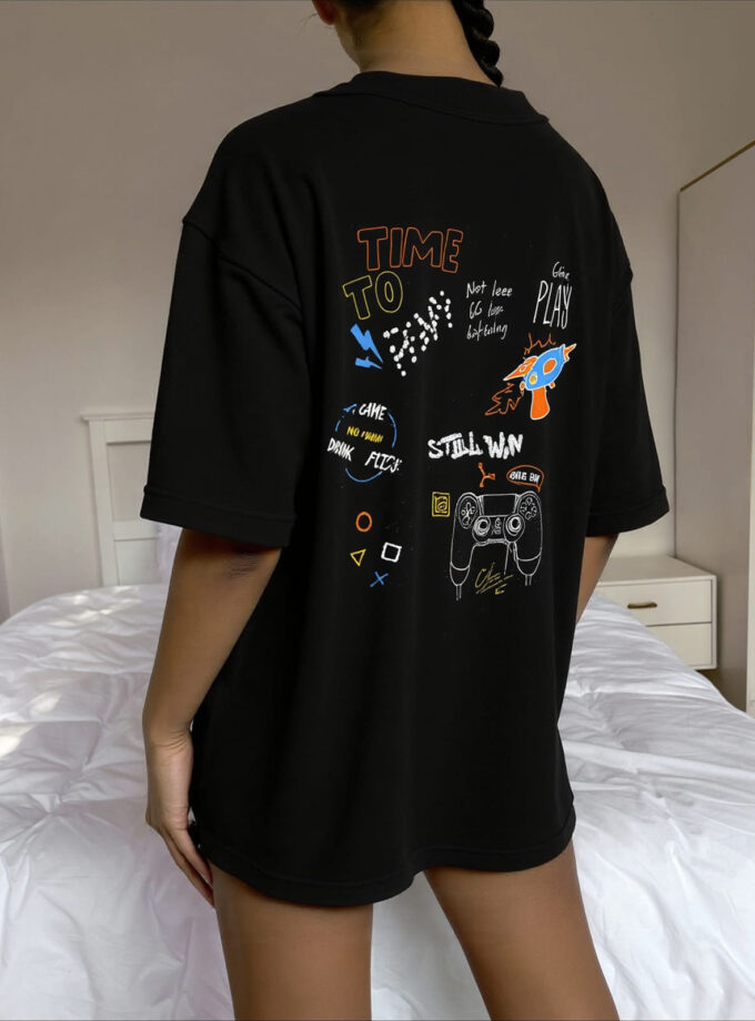 Time To Play Oversized Tee