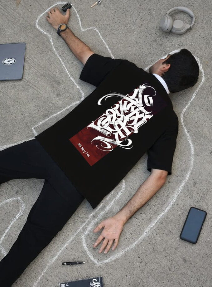 Red Strip Oversized Tee