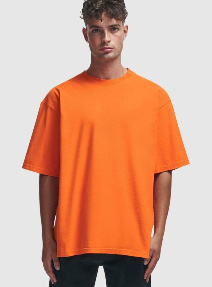 Plain Orange Oversized Tee