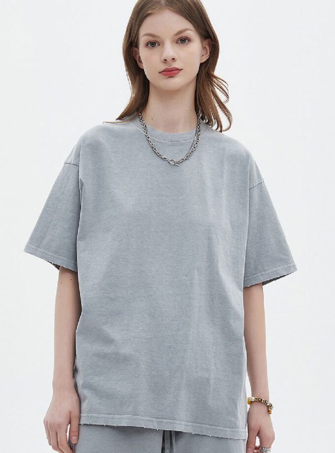Plain Gray Oversized Tee