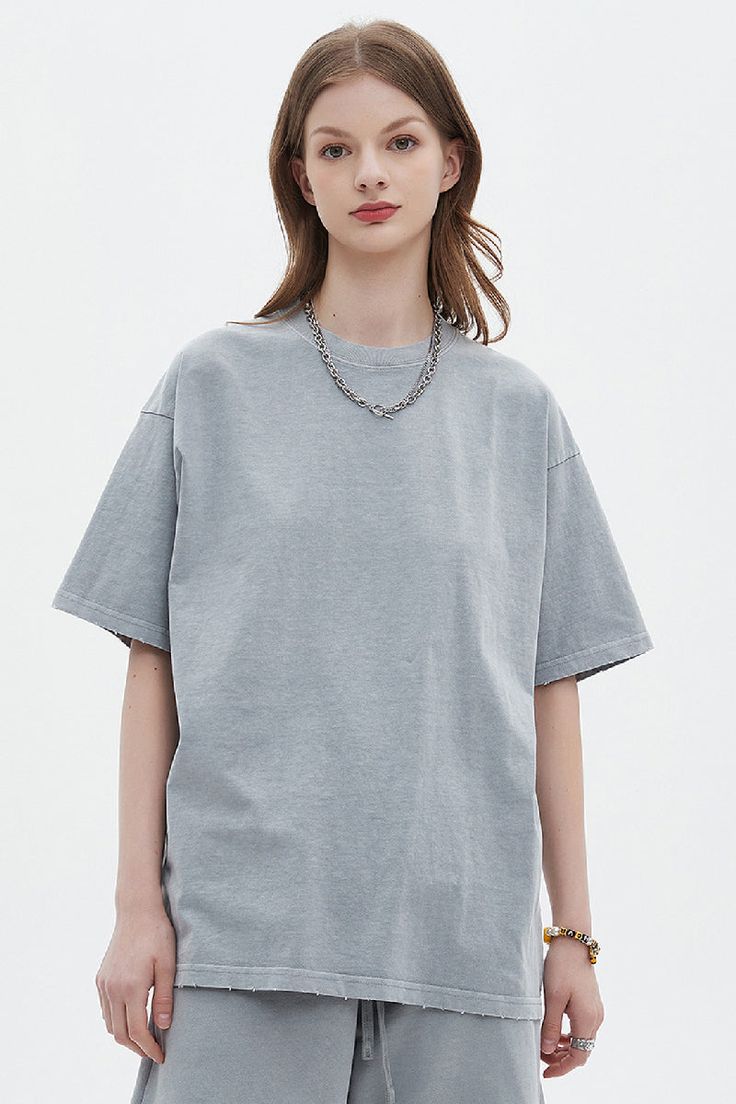 Plain Gray Oversized Tee