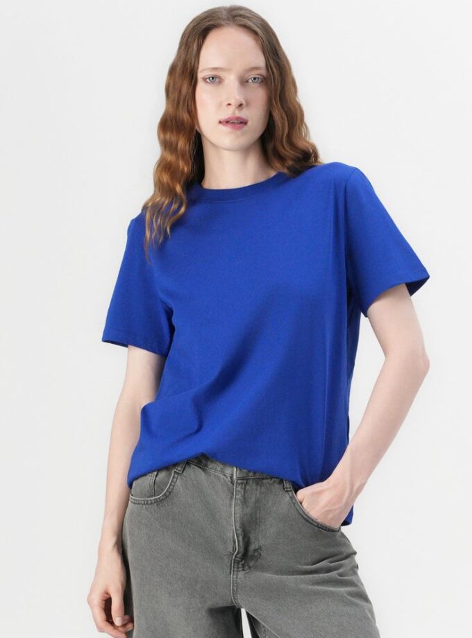 Plain Blue Oversized Tee