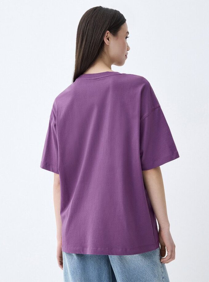 Plain Purple Oversized Tee
