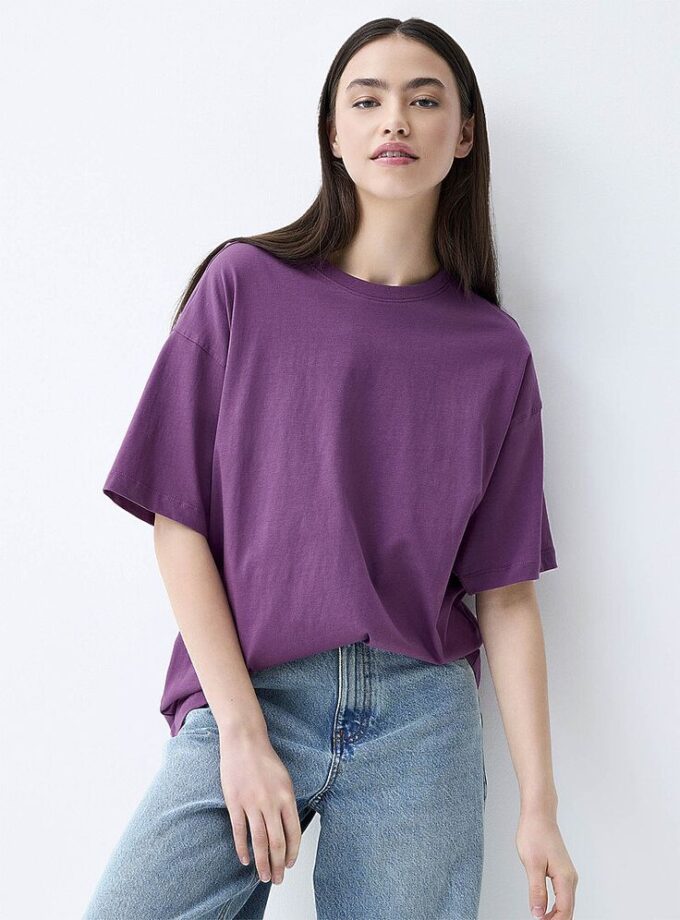 Plain Purple Oversized Tee