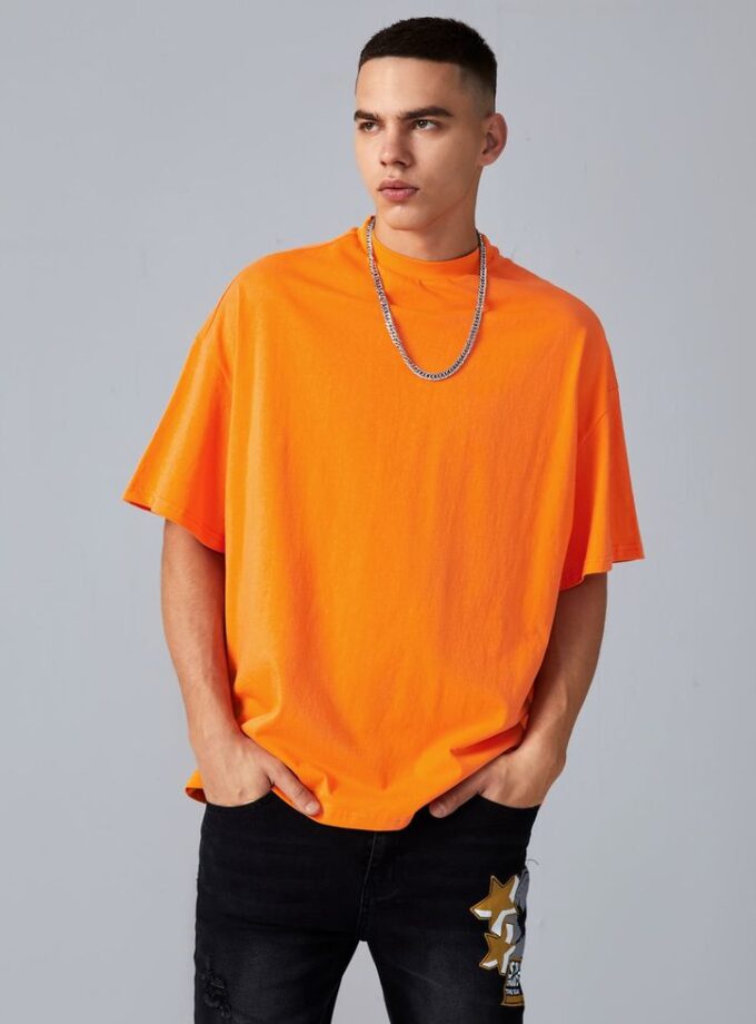 Plain Orange Oversized Tee