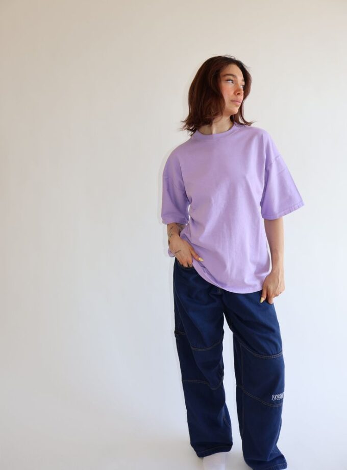 Plain Lavender Oversized Tee