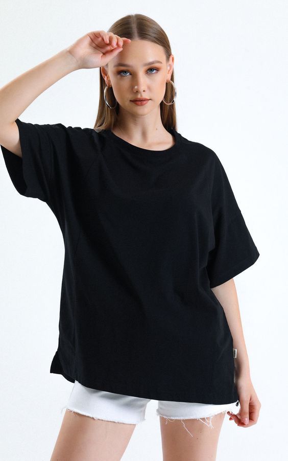 Plain Black Oversized Tee