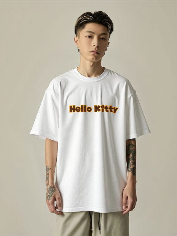 Hello Kitty Cute Panel Breakfast Brook Oversized Tee