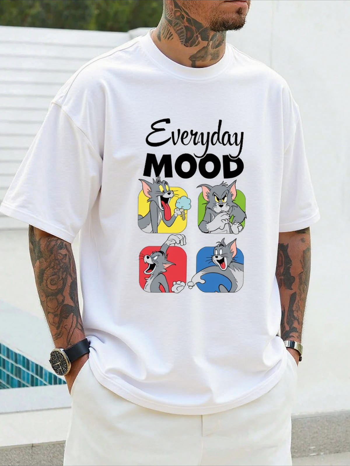 Tom & Jerry Everyday Mood Oversized Tee - Image 2