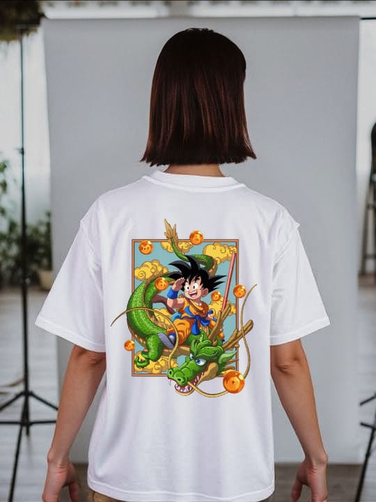 DragonBallball Goku and Shenron Oversized Tee
