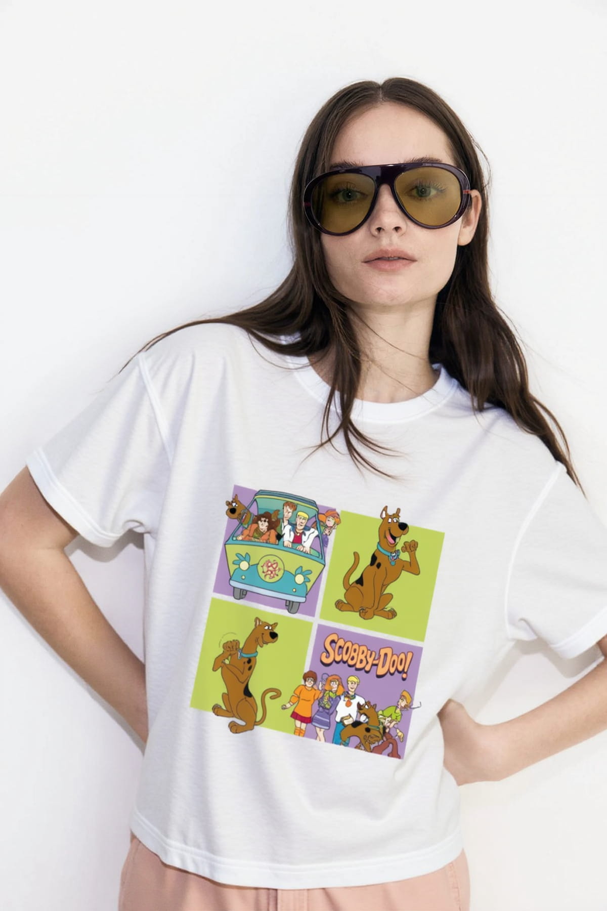 Scooby-Doo 4 Grid Oversized Tee - Image 3