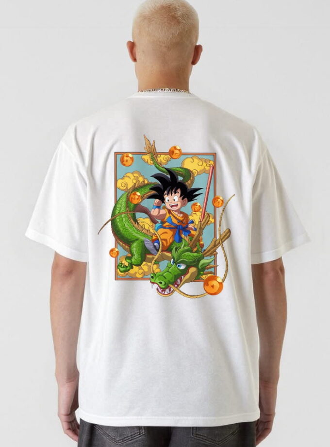 DragonBallball Goku and Shenron Oversized Tee