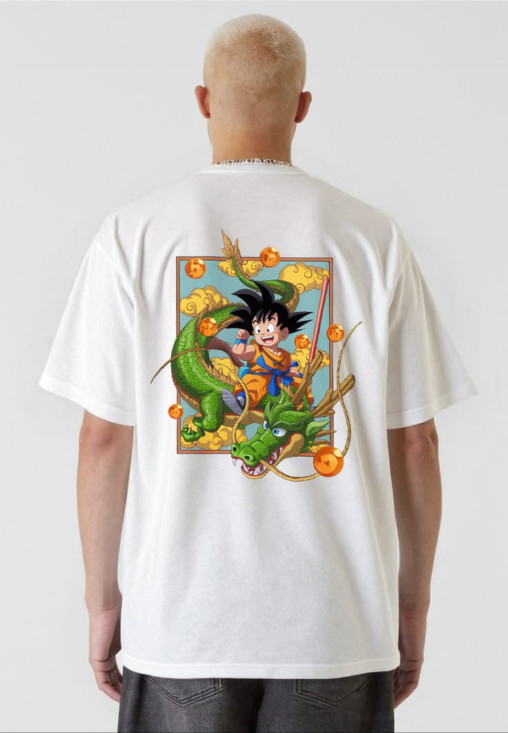 DragonBallball Goku and Shenron Oversized Tee
