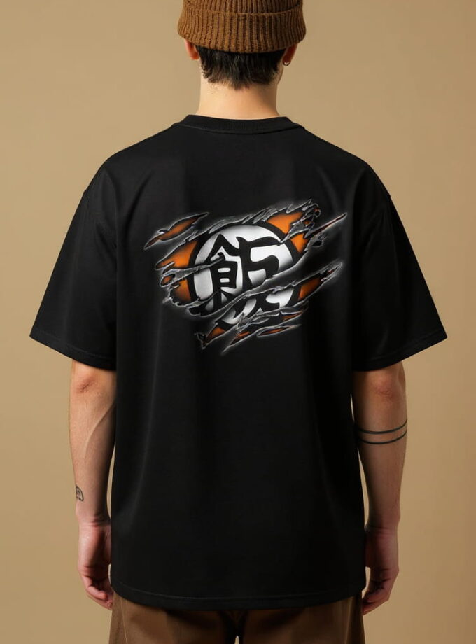 Dragonball Saiyan Slash Oversized Tee