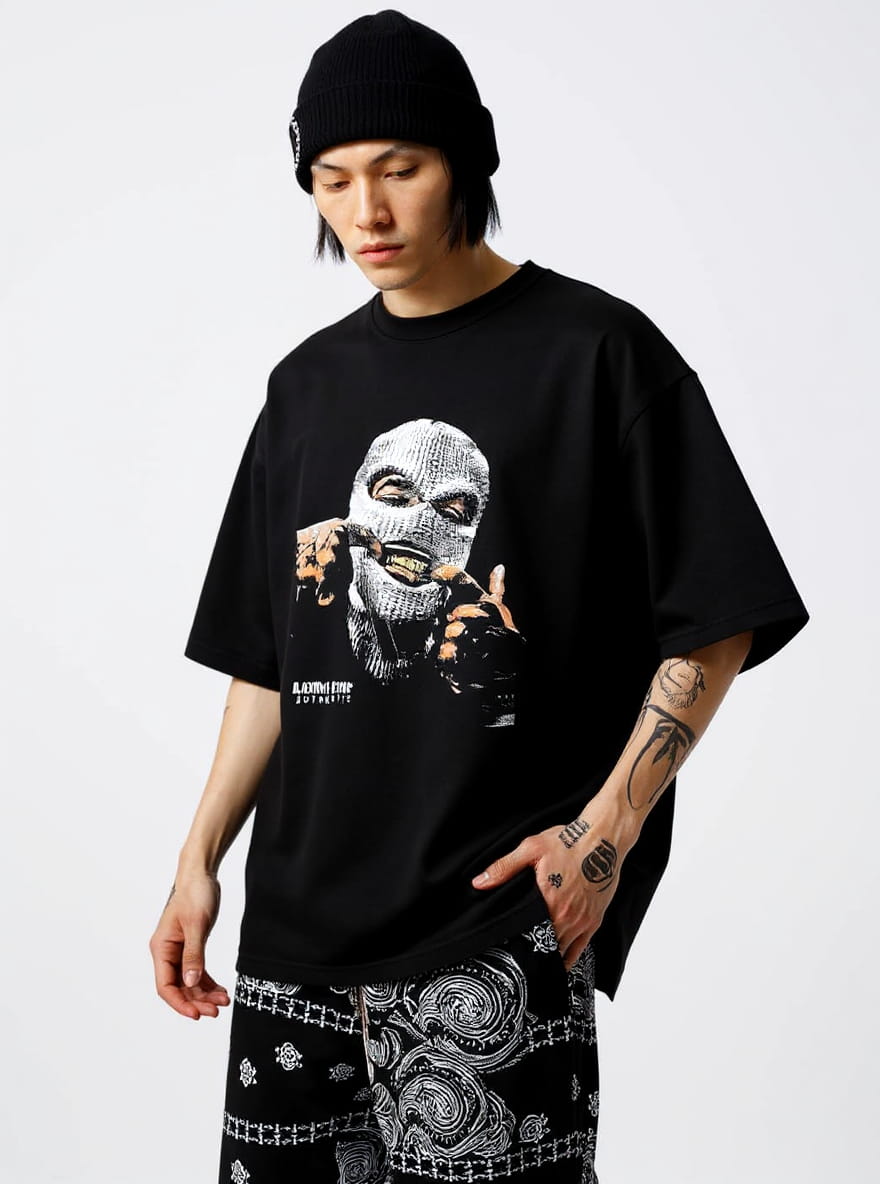 Ski Mask Grills Oversized Tee