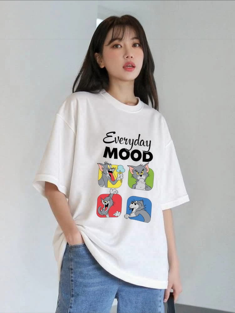 Tom & Jerry Everyday Mood Oversized Tee - Image 3