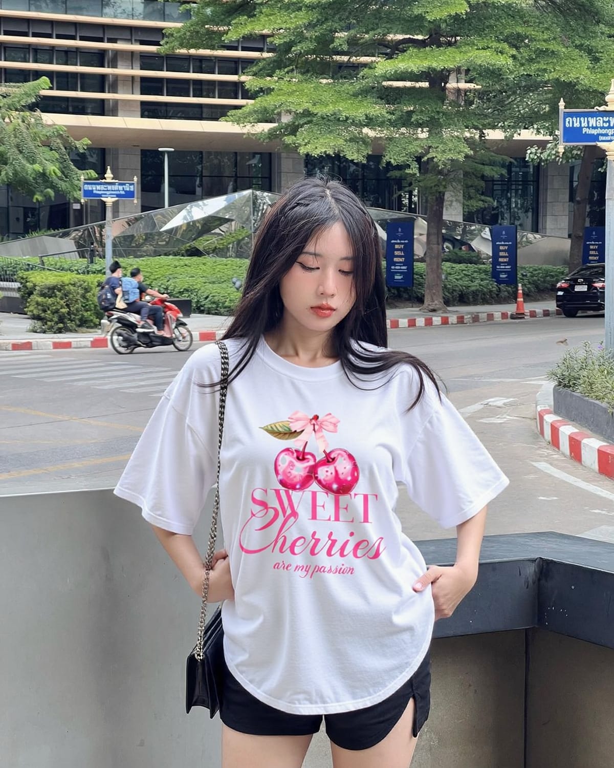 Sweet Cherries Are My Passion Oversized Tee - Image 3