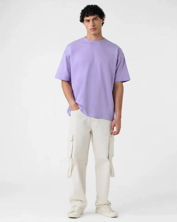 Plain Lavender Oversized Tee